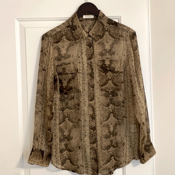 Equipment Sheer Snakeskin Blouse - Picture 2 of 10